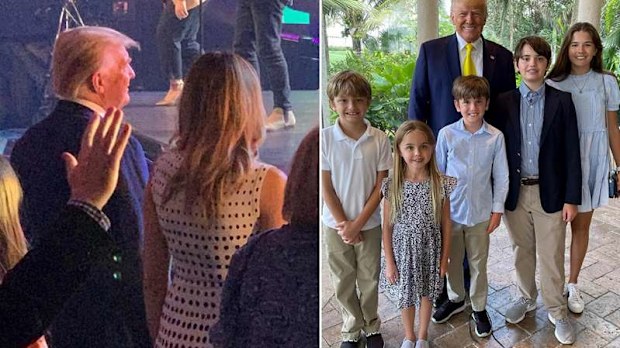 Melania Trump, Donald Trump Easter service