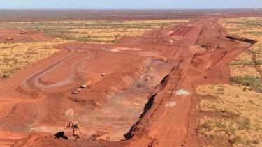 Scars on the landscape: the Roy Hill mine in the Pilbara. 