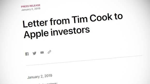 Apple CEO Tim Cook's letter to shareholders about sales slowdown: The ...