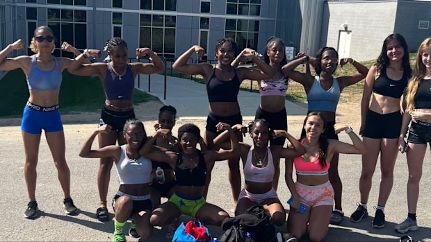 Female athletes sports bras