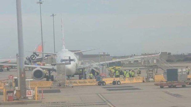 A vape has caught fire on a flight from Brisbane to Melbourne, causing a mid-air call for help.