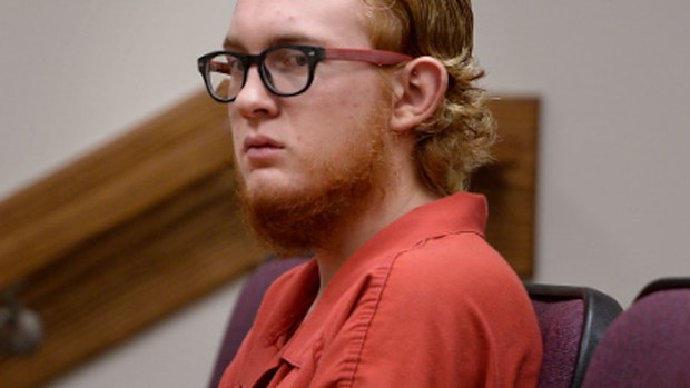 Defendant Tyerell Joe Przybycien is accused of filming a teenage girl killing herself with a rope he bought for her (Scott Sommerdorf/The Salt Lake Tribune via AP).