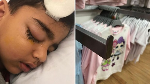 Five-year-old Saad was injured by the same type of hook as Cecilia in Target last year.