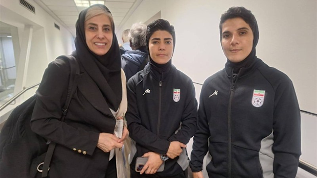 Three of the women who have backflipped and returned to Iran. 