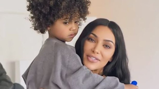 Kim Kardashian, Kanye West,  Saint West and Chicago West in Vogue