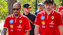 Lewis Hamilton and Charles Leclerc of Ferrari have not had a grand prix podium in 2025. 