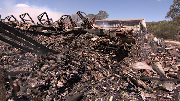 Home reduced to rubble Victoria bushfires