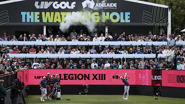 Kieran Vincent during LIV Adelaide at The Grange Golf Club. 
