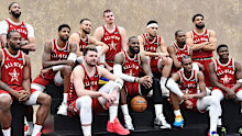 Team Western Conference poses for a portrait before the 2024 NBA All-Star Game.