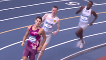 Cameron Myers streaking home to win in New York City.