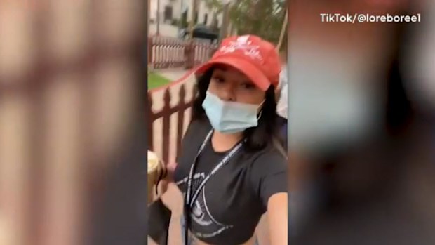 TikTok followers have expressed concern for the woman's safety.