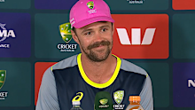 Travis Head speaks to media after day three at the SCG.