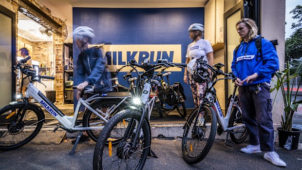 Grocery food and delivery service, Milkrun, on the corner of Bourke and Albion Street Surry Hills