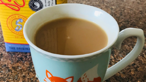Tea made with soy milk took some time to get used to.