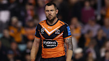 David Klemmer of the Wests Tigers looks on