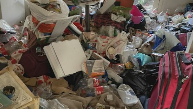 Rubbish at a Melbourne property