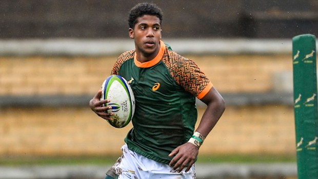 Canan Moodie in action for the Junior Springboks.