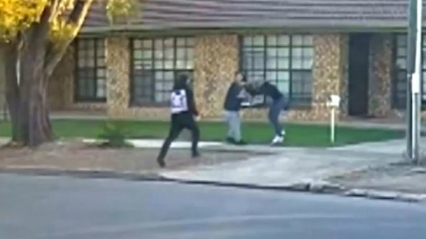 A man and woman have been arrested after a violent ambush on a South Australian street.