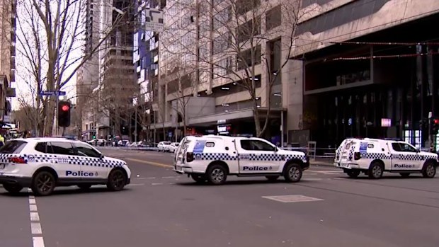 Four men are being interviewed by police following a fatal shooting in Melbourne's CBD earlier this month.