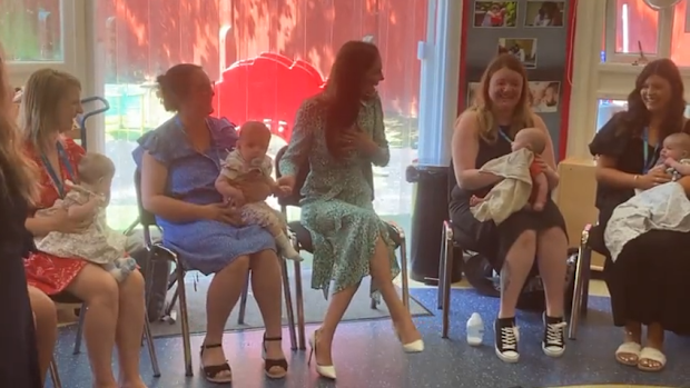Princess Kate baby burp