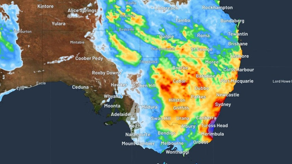 Australia weather update: East coast rain to drag on for days, Sydney ...