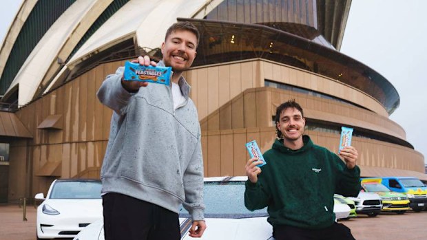 Content creator MrBeast has landed in Australia for the first time.