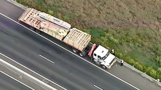 The crash occurred just after 7.20am on the Geelong Ring Road.  