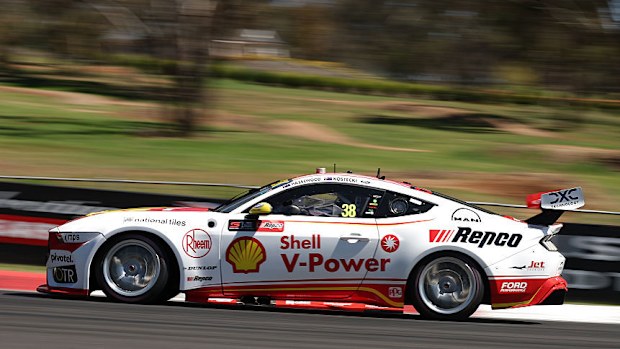 Brodie Kostecki drives the #38 Shell V-Power Racing Ford Mustang GT during the 2025 Bathurst 1000.