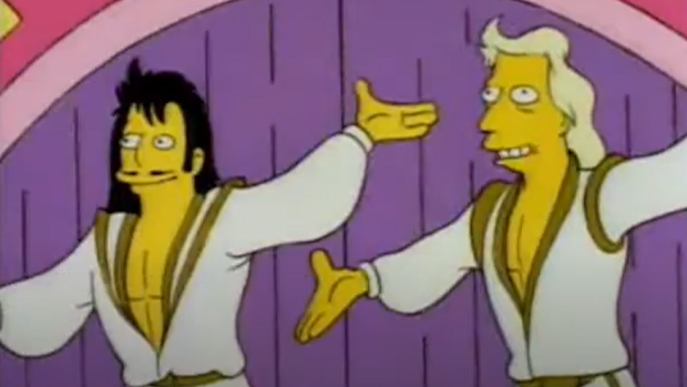 Siegfried & Roy tiger attack in the Simpsons