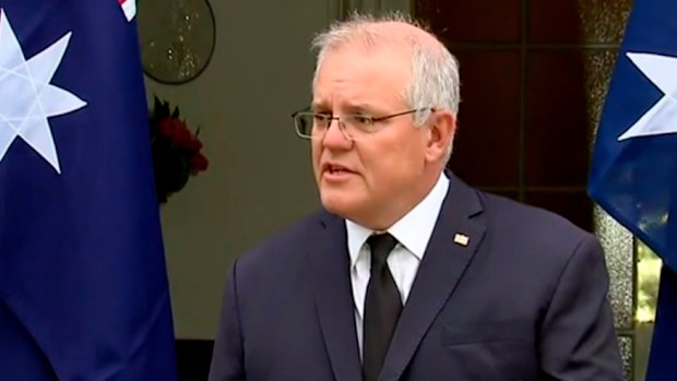 Scott Morrison talking about the death of Prince Philip.