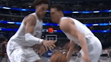 Dwight Powell Kessler Walker collide.