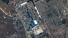 This satellite image provided by Maxar Technologies shows an overview of  Chernobyl nuclear facilities, Ukraine, during the Russian invasion.