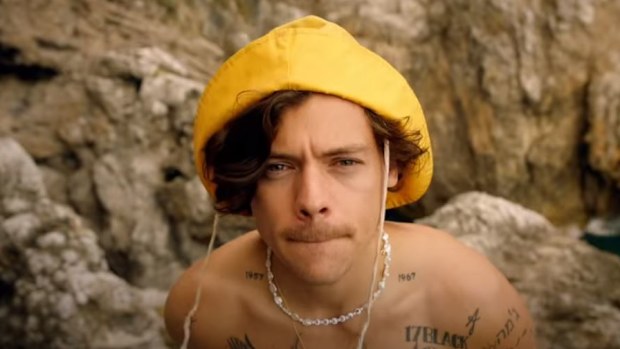 Harry Styles in Golden music video.