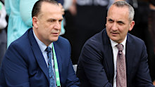 Peter V'landys, Chairman of the Australian Rugby League Commission and Andrew Abdo, Chief Executive Officer of the National Rugby League 