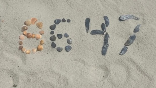 At issue is an Instagram post from Thursday in which Comey wrote "cool shell formation on my beach walk" under a picture of seashells that appeared to form the shapes for "86 47."