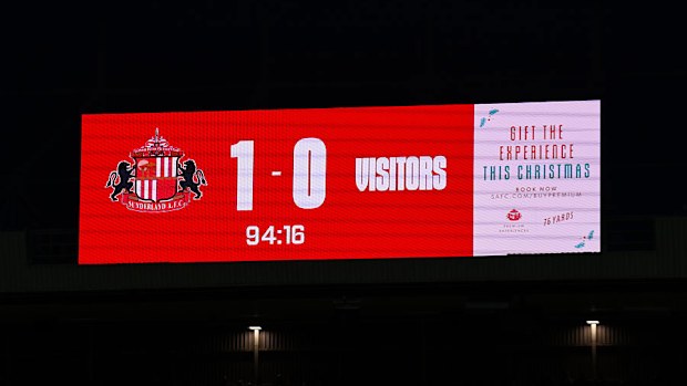 The LED scoreboard at Stadium of Light.