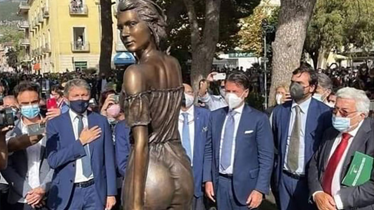 'An offence to women': Scantily-clad statue sparks sexism debate in Italy