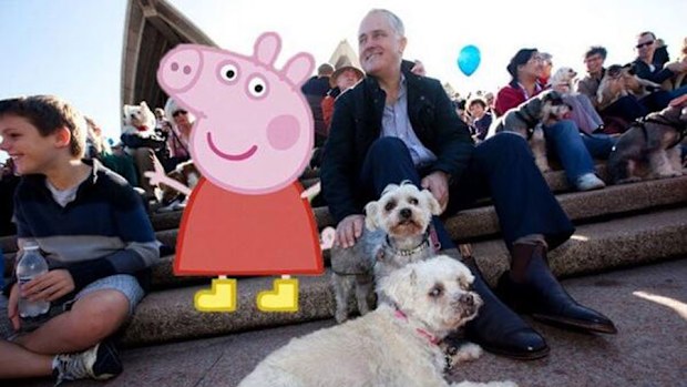 Communications Minister Malcolm Turnbull tweets his support of Peppa Pig (Twitter/@TurnbullMalcolm)