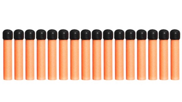 Nerf bullets. Not for cats. 