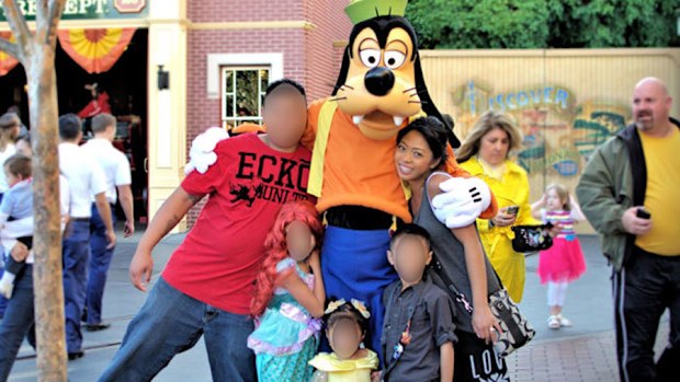 Sandy Nguyen and her family at Disneyland (Facebook)