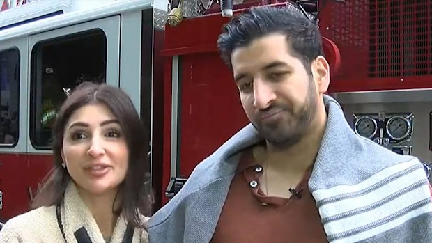 bride and groom trapped in hotel lift wedding