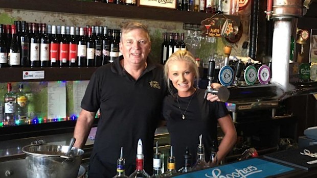 Andrew Watson with his daughter Jessica, who was the manager at Hobson's pub.