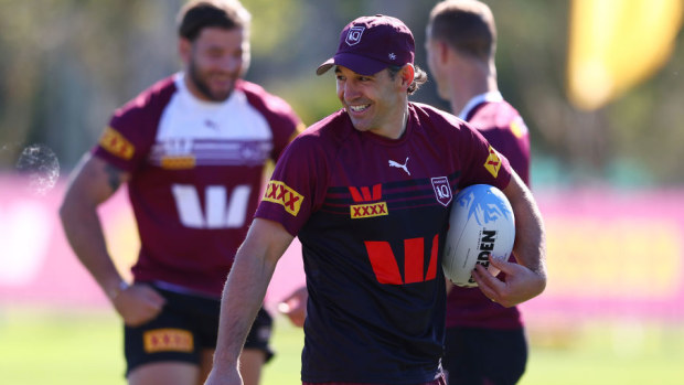 Coach Billy Slater during a Queensland Maroons State of Origin Training Session.