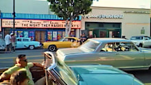 A depiction of Hollywood Boulevard.