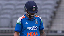 Virat Kohli after being dismissed. 