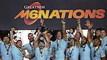 French team celebrates. 