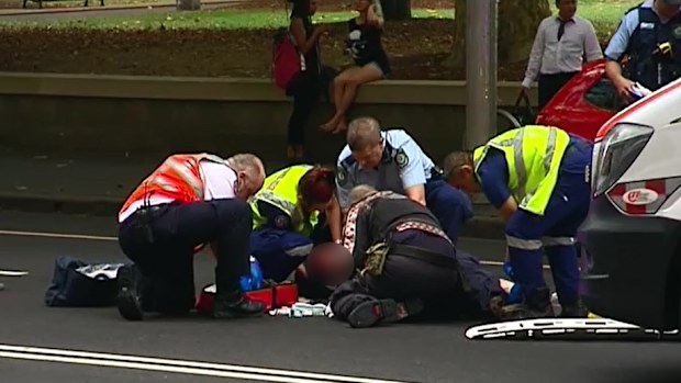 The man was taken to hospital in a critical condition. (9NEWS)