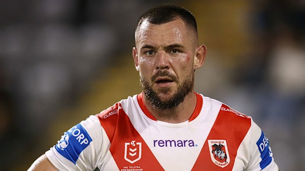 David Klemmer of the Dragons looks dejected after a loss.