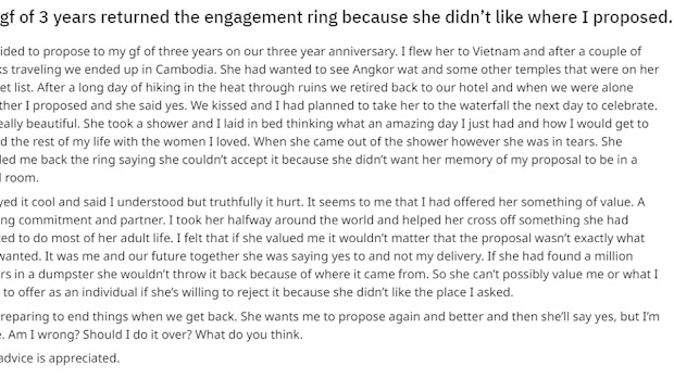 Proposal gone wrong