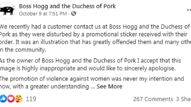Less than 24 hours later the company issued an apology for the image.